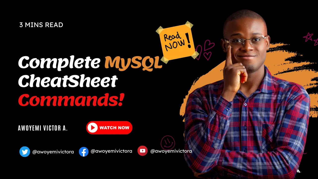 Complete MySQL CheatSheet Commands